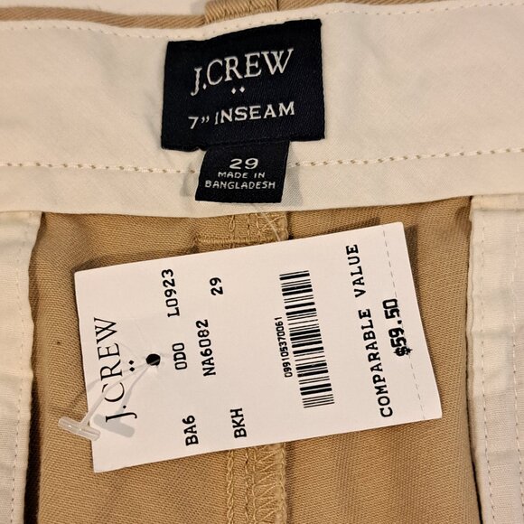 J. Crew Men's 29x7 Flat Front Shorts Style #L0923 New With Tags - Picture 2 of 14